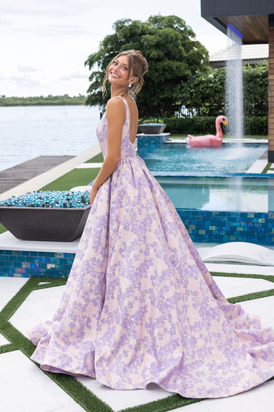 Portia and Scarlett XO185 Floral Jacquard Sleeveless Dress