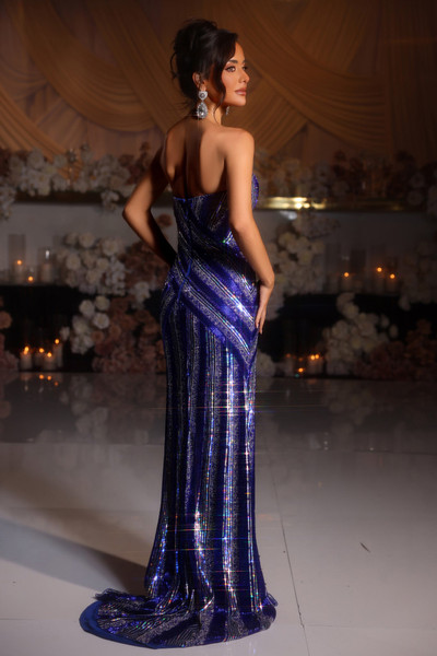 Portia and Scarlett PS25449C Beaded V-Neck Strapless Dress