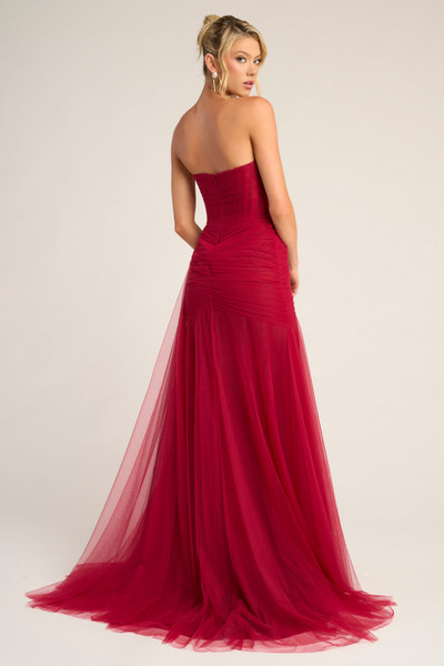 Portia and Scarlett PS26307E Tulle Strapless Fitted Dress