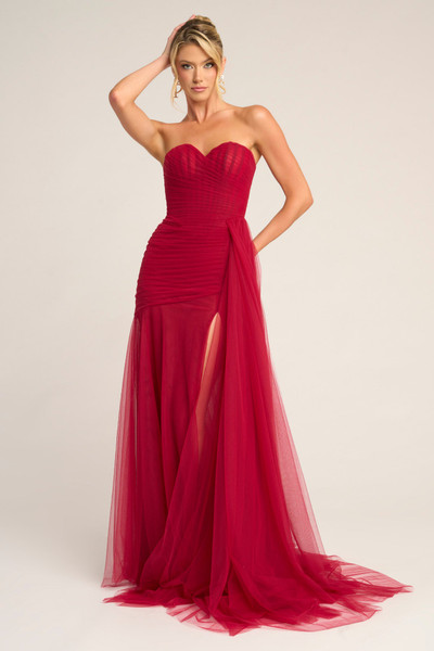 Portia and Scarlett PS26307E Tulle Strapless Fitted Dress