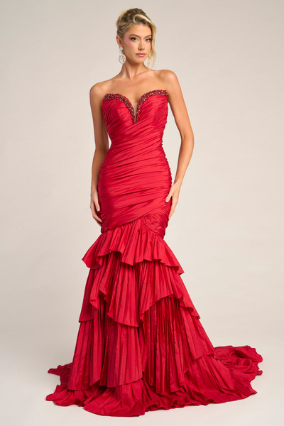 Portia and Scarlett PS26325E Taffeta Ruffles Strapless Dress