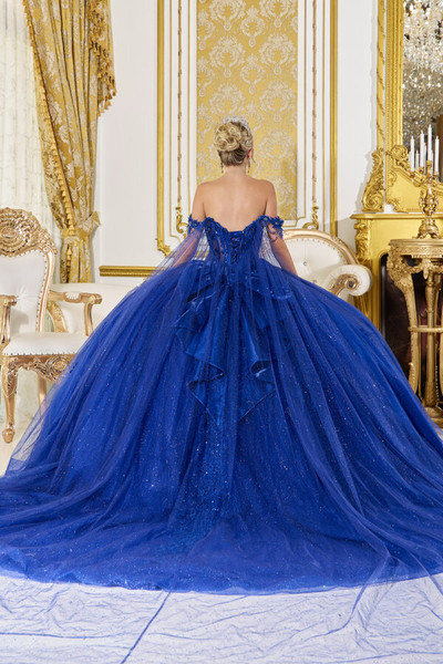 Dancing Queen 5155 Glitter Tulle Sweetheart Strapless Gown