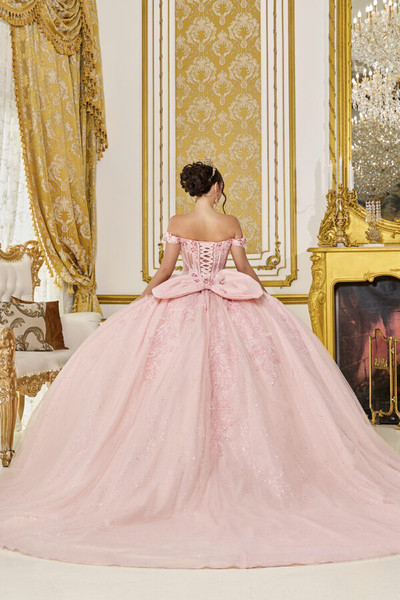 Dancing Queen 5090 Floral Off-Shoulder Quinceanera Dress