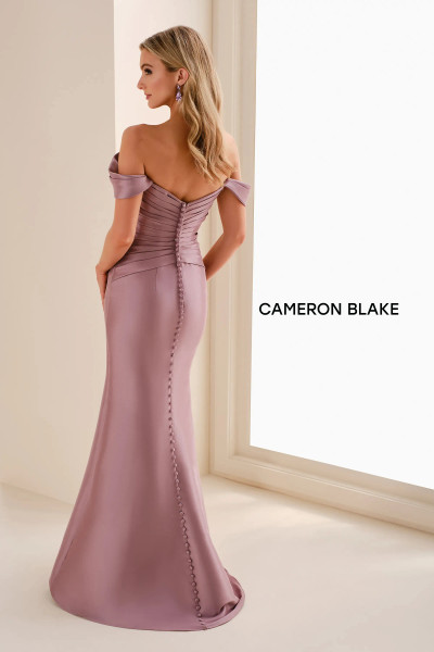 Cameron Blake by Mon Cheri CB828 Mikado Off-Shoulder Gown