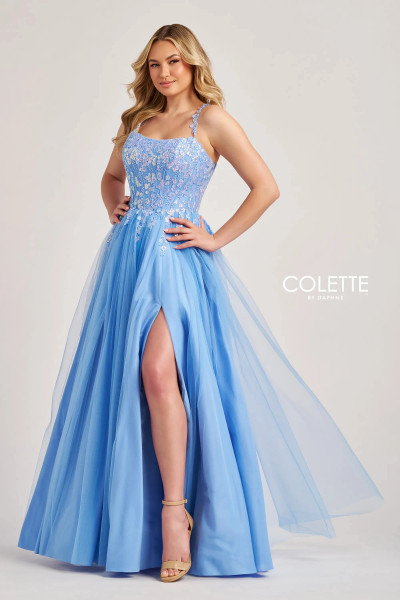 Colette by Daphne CL6013 Sequin Curved Neck Sleeveless Dress