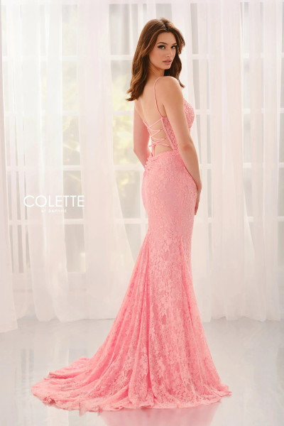 Colette by Daphne CL6155 Glitter Tulle Sleeveless Long Dress
