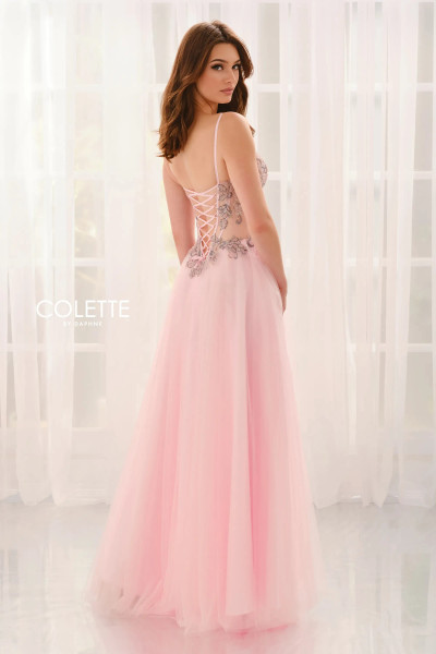 Colette by Daphne CL6159 Beaded Lace Tulle Sleeveless Dress