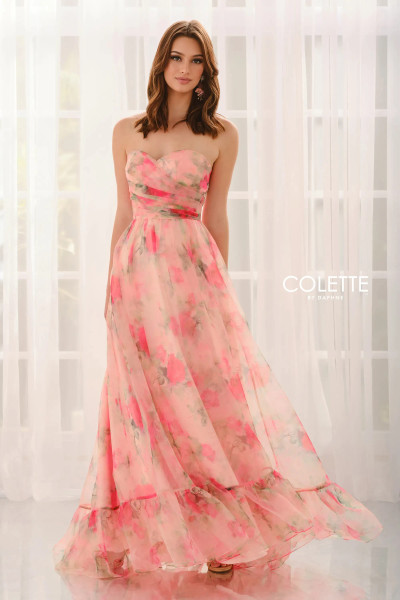 Colette by Daphne CL6167 Organza Sweetheart Strapless Dress