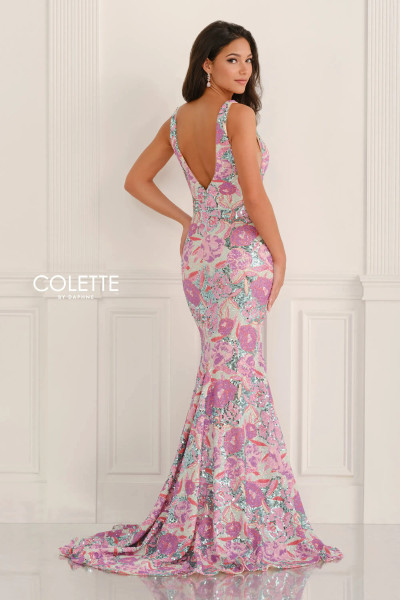 Colette by Daphne CL6209 Stretch Sequin Sleeveless Dress