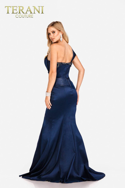 Terani Couture 231E0253 Stretch Mikado Sleeveless Long Gown