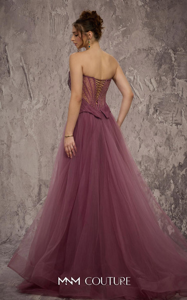 MNM Couture J03608 Beaded Sweetheart Neck Strapless Gown