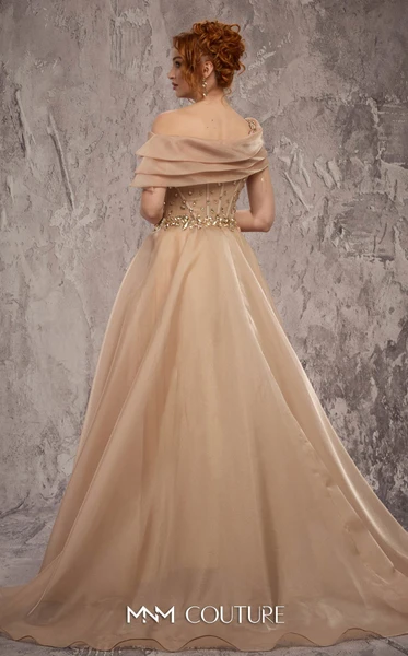 MNM Couture J03599 Crystal Embroidered Organza Ballgown