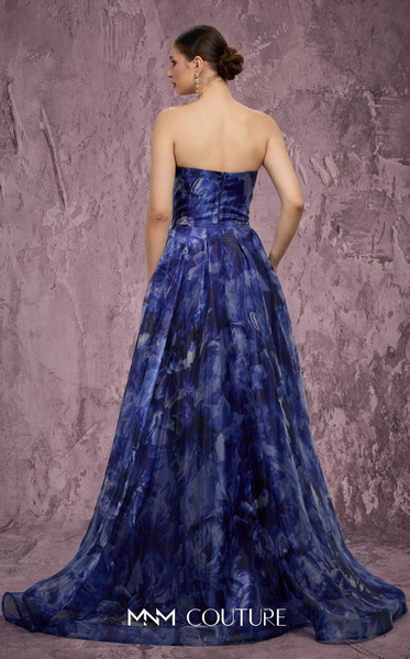 MNM Couture Q9060 Embroidered Organza Strapless Ballgown