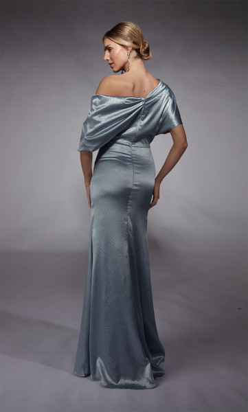 Alyce Paris 27721 Textured Charmeuse Asymmetric Neck Gown