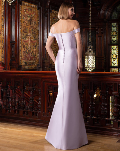 Alexander by Daymor 1572 Satin Twill Off-shoulder Dress