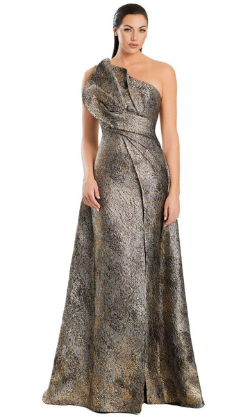 Alexander by Daymor 3067S25 Textured One Shoulder Strap Gown