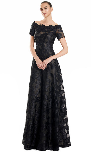 Alexander by Daymor 3113F25 Embroidered Off Shoulder Gown