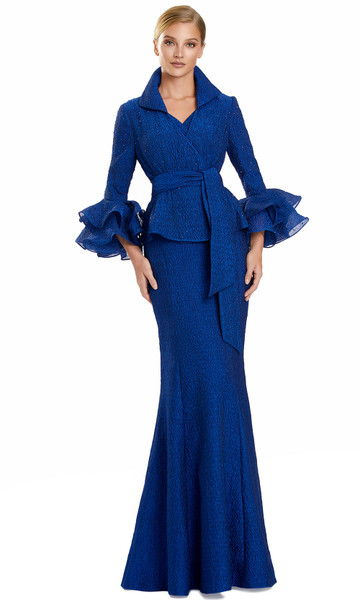 Alexander by Daymor 3131F25 V-Neck Two-Piece Jacket Gown