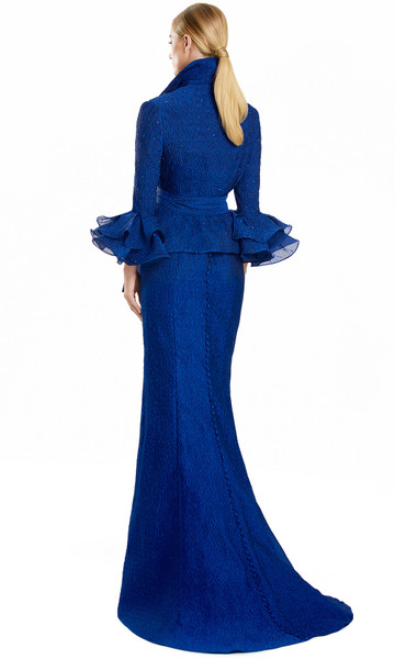 Alexander by Daymor 3131F25 V-Neck Two-Piece Jacket Gown