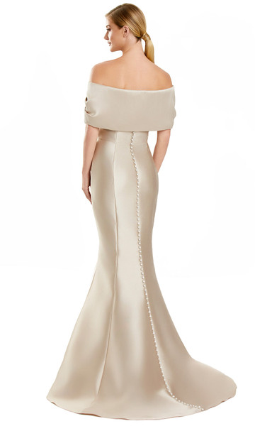 Alexander by Daymor 3152F25 3D Floral Straight Neck Gown