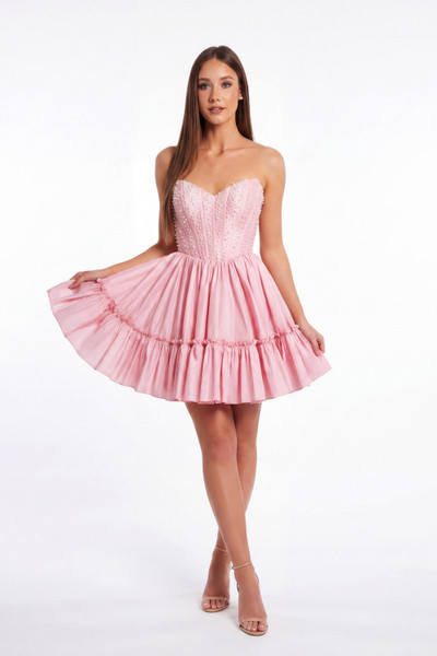 Portia and Scarlett XO216 Taffeta Strapless Cocktail Dress