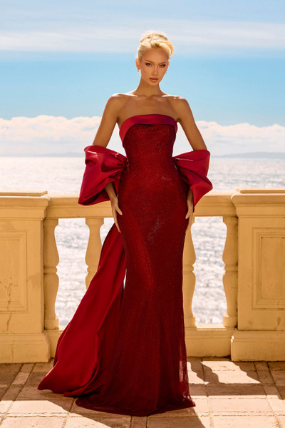 Portia and Scarlett PS26904E Novelty Satin Strapless Dress