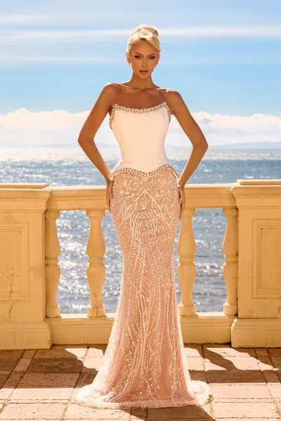 Portia and Scarlett PS26914E Scoop Neck Strapless Dress