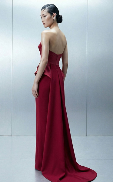 MNM Couture E0146 Strapless Sleeveless Sheath Fitted Gown
