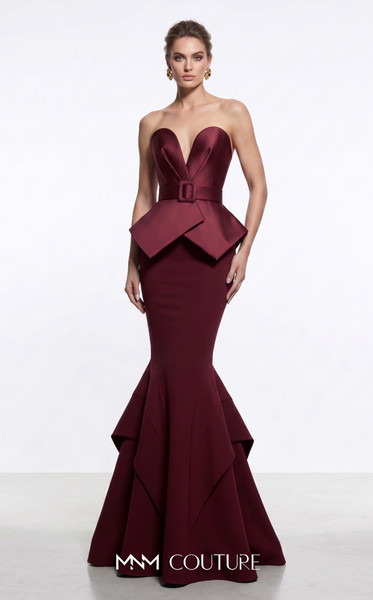 MNM Couture F03035A Mikado Sweetheart Neck Strapless Gown