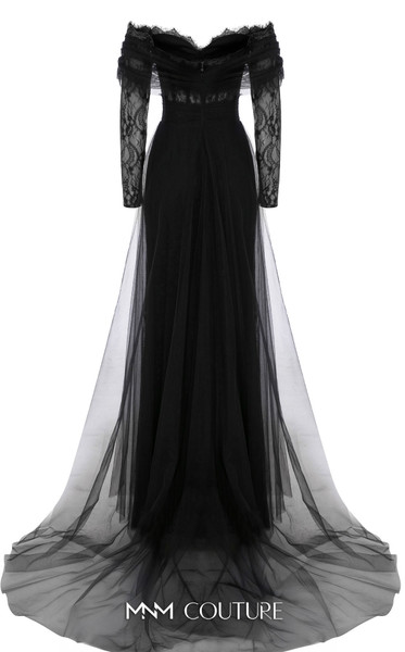 MNM Couture B1141 Intricate Embellishments Long-Sleeve Gown