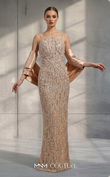 MNM Couture V08061 Sequins Beaded Sleeveless Fitted Gown