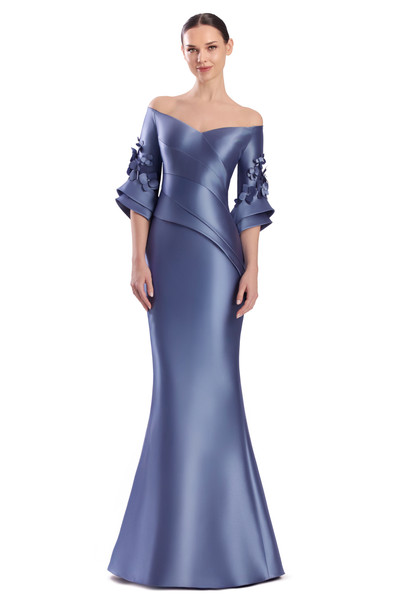 Alexander by Daymor 3309F26 3D Flower Off-shoulder Long Gown