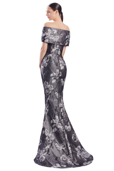 Alexander by Daymor 3315F26 Rosette Drape Bustier Long Gown