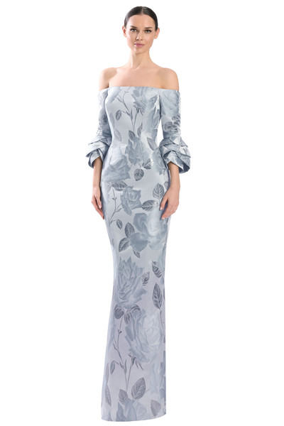 Alexander by Daymor 3321F26 Off-Shoulder Tulip Cuffs Gown