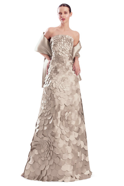 Alexander by Daymor 3329F26 3D Petals Strapless Ballgown
