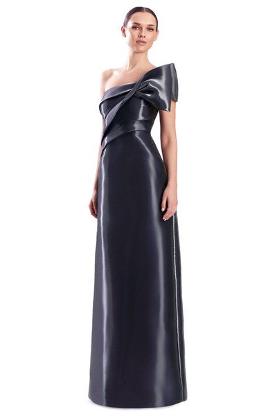 Alexander by Daymor 3335F26 One Shoulder Bow A-Line Gown