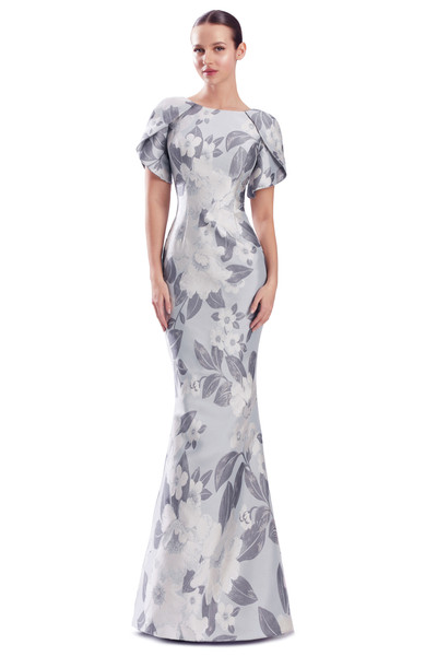 Alexander by Daymor 3339F26 Round Neck Draped Sleeve Gown