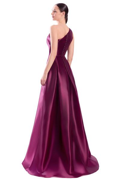 Alexander by Daymor 3342F26 One Shoulder Draped Bow Ballgown