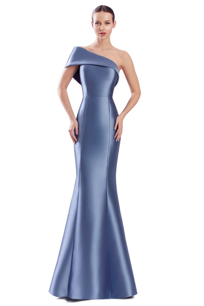 Alexander by Daymor 3344F26 Asymmetrical Fold-over Neck Gown