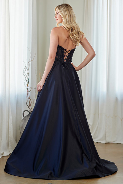 Amelia Couture 7093 Beaded Sweetheart Neck Strapless Dress