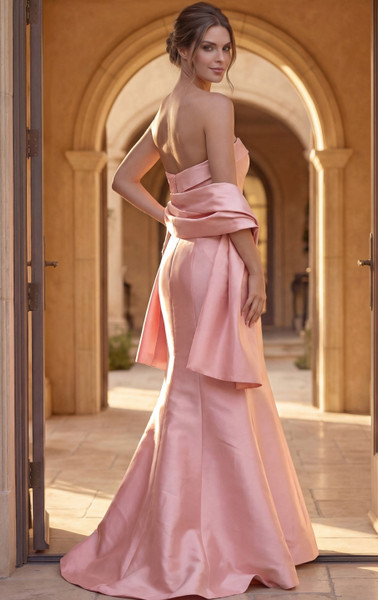Jovani 49508 Satin Straight Neck Strapless Mermaid Gown