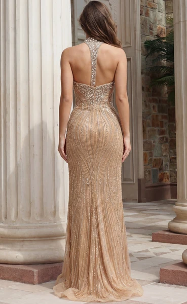 Jovani 47362 Beaded Tulle Sweetheart Neckline Strapless Gown