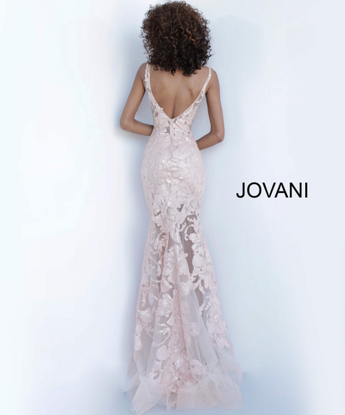 Jovani 60283 Sleeveless Plunging Neck Embellished Dress