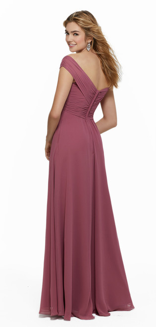 Morilee Bridesmaids 21646 Chiffon Off Shoulder Neck Dress