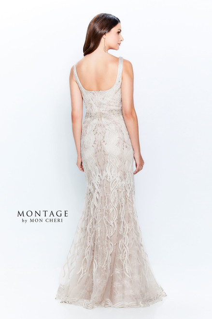 Montage by Mon Cheri 120921 Beading V-Neck Sleeveless Dress