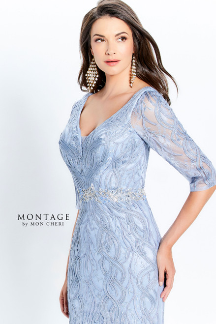 Montage by Mon Cheri 120921 Beading V-Neck Sleeveless Dress