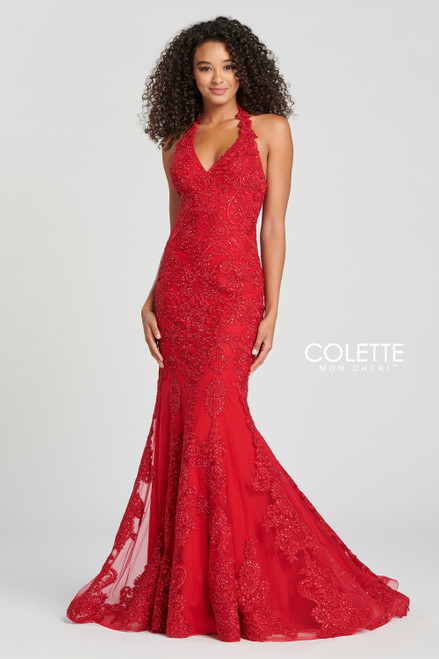 Colette by Daphne CL12071 Lace Tulle Sleeveless Dress