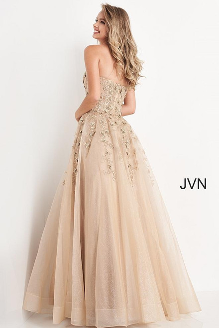 Jovani Prom JVN05451 Embroidered Strapless Dress