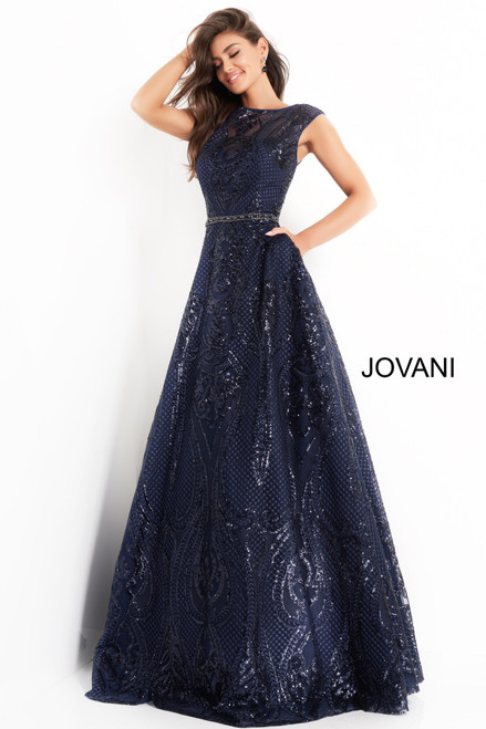 Jovani 02514 Embellished A Line Mother of Bride Dress