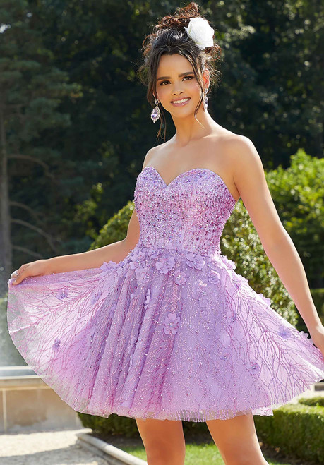 Morilee 9564 Glitter Net Party Dress